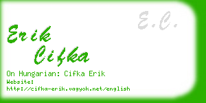 erik cifka business card